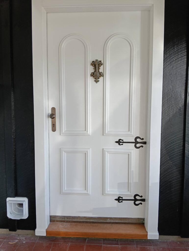 Front door painted in Resene Black White provides a clean fresh welcome to these client's home.